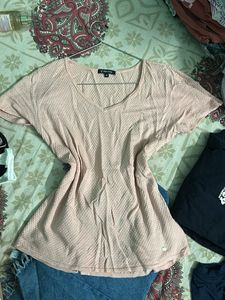 Chic V-Neck Textured Top Allen solly