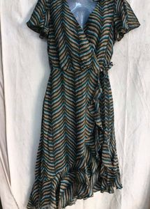 4929. Chic Wrap Dress with Ruffle Detail