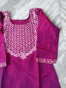 Elegant Pink Kurta Set with Trousers