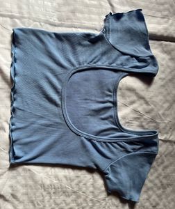 Sky Blue Cropped T-Shirt