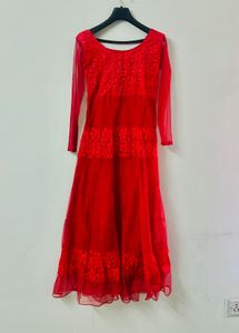 Red Floral Dress gown