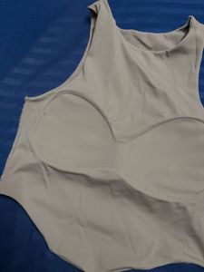 Beige Tank Top padded