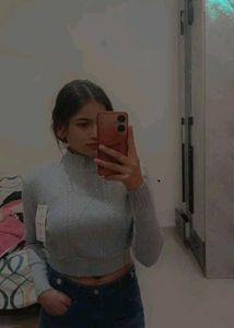 Cropped Knit Sweater