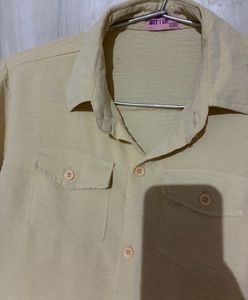 Classic Beige Long Sleeve Shirt
