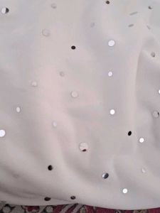 Sparkly White Wrap Dress