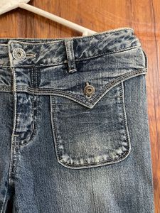 Women's Blue Vintage Denim Flare Jeans