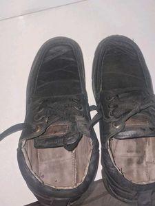 Black Leather Casual Shoes