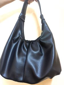 Chic Black Faux Leather Hobo Bag