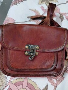 Vintage Brown  pure Leather Crossbody Bag