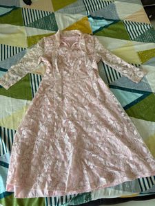 Elegant Pink Lace Dress