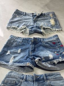 3 Pairs of Denim Shorts
