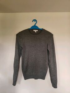 H&M Women Grey Solid Fine-knit Jumper Size - Xxs