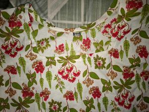 Boho Floral Print Tunic Top