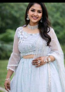 Elegant Sky Blue Lehenga Set