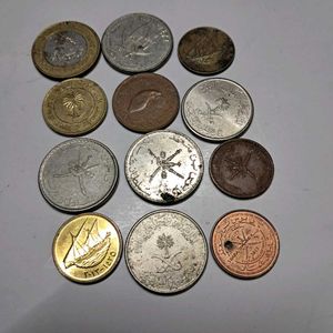 12 assorted Gulf Country coins