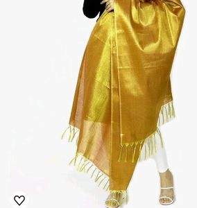 Golden Tissue Dupatta