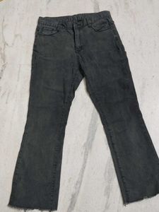 Women's Charcoal Grey Flare Jeans