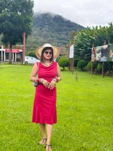 Chic Red Sleeveless Dress