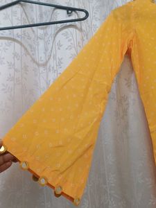 Yellow bandani Kurta Set