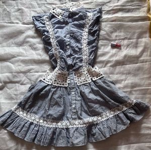 Cute Striped Lace Dress