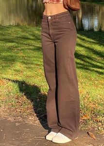 Wide Leg Brown Jeans