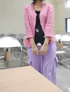 cardigan+tank top+cargo trouser