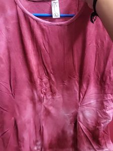 Pink Tie-Dye Top