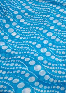 Blue &amp; White Printed saree