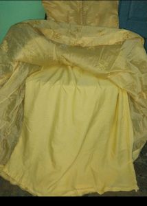 Ethnic Haldi Gown/ Cotton Silk With Free Dupatta