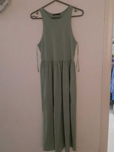ZARA Light Green Sleeveless Dress