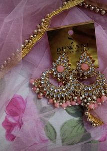Designer Chandbali Earrings with Pearls