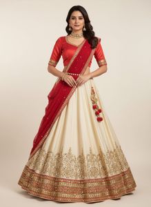 Red & Gold Embellished Lehenga Set