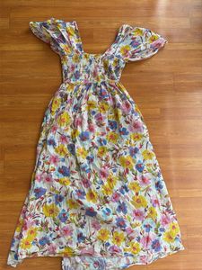 Boho Floral Print Maxi Dress