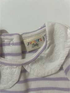 Cute Striped Baby Top with Peter Pan Collar