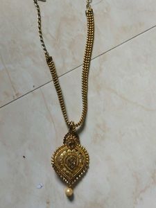 Gold Toned Necklace &amp; Earring Set