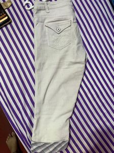 LEE COOPER WOMEN DENIM KEPRI PANT(WHITE)
