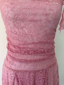 Elegant Pink Lace Dress