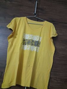 Yellow Graphic Print T-Shirt
