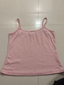 Cute Pink Ribbed Tank Top