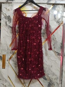 Sparkly Sequin & Fringe Mini Dress