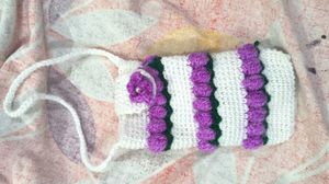 Handmade Crochet ruber band, mobile sling nd