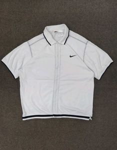 Nike White Short Sleeve Button-Up Shirt