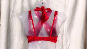 Red Halterneck Bikini Top