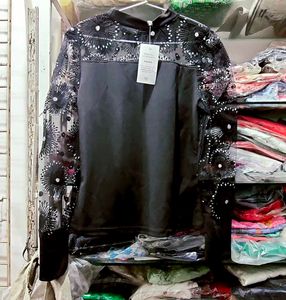 Elegant Black Long Sleeve Top