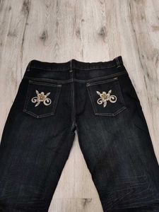 Ma6240 Embellished Dark Wash Jeans waist 34 in