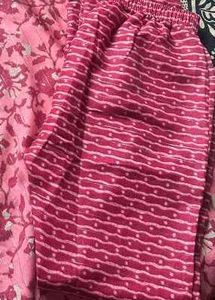 Pink Floral Kurta Set