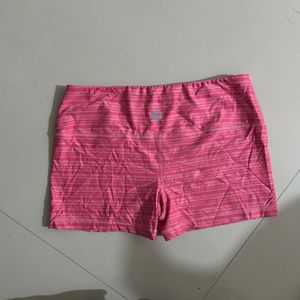 Pink Striped Athletic Shorts