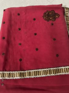 Beautiful Pink Embroidered Saree