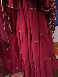 magenta Kurta Set with Dupatta