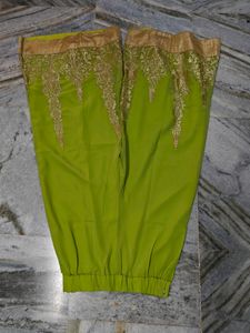 Green &amp; Gold Embroidered Salwar Kameez
